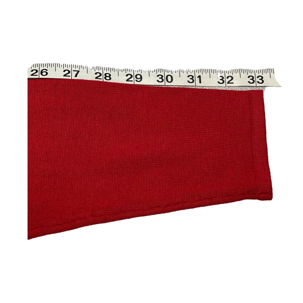 Crystal Kobe Cardigan Sweater Women's Small Red Cotton Long Sleeve Button-Front - Picture 6 of 6